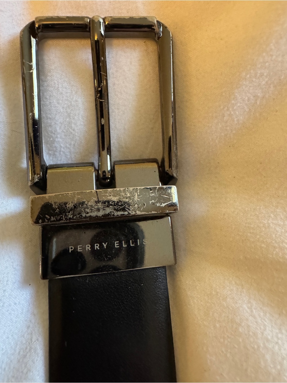 Men’s Black Leather Belt - Classic Smooth Strap size 34/35